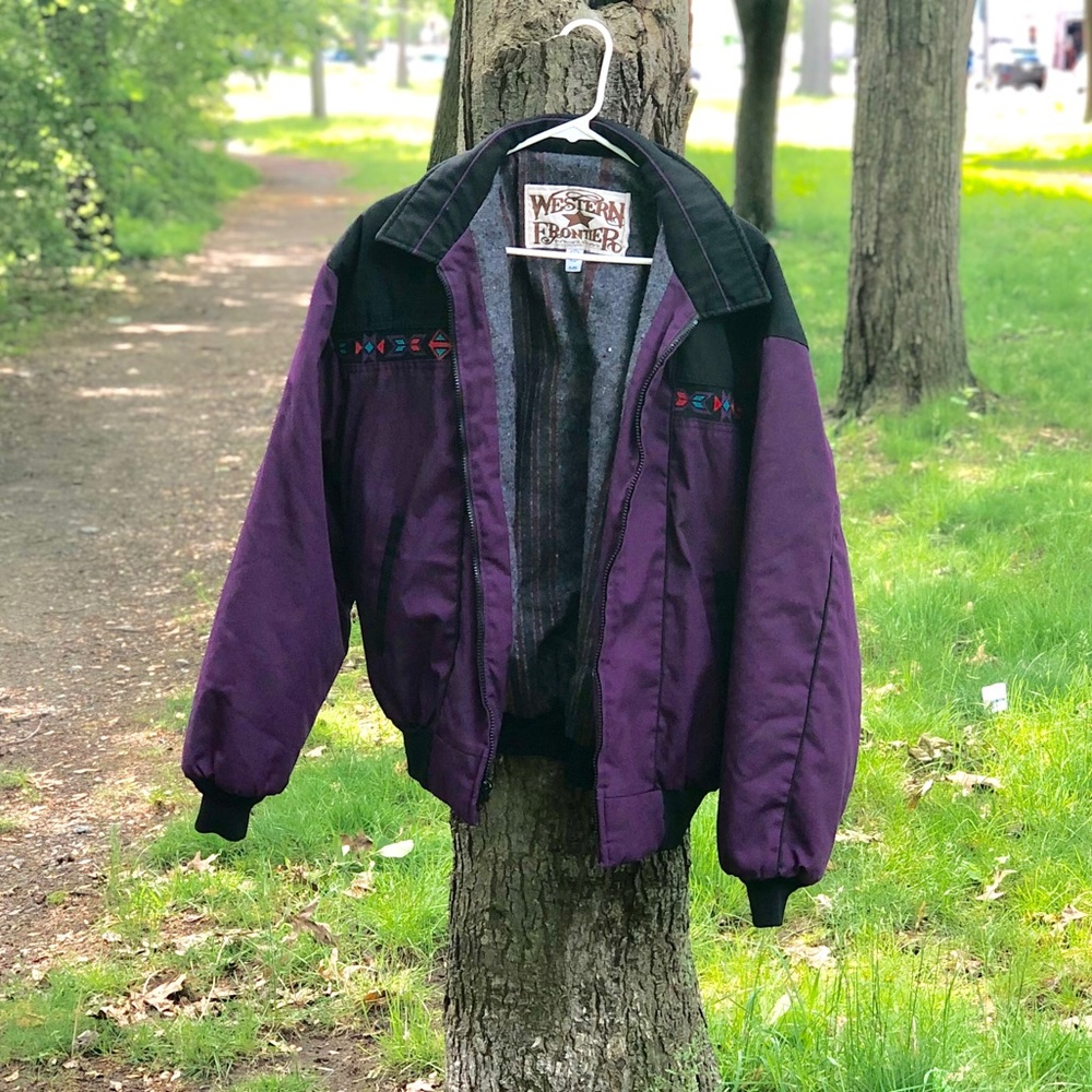 80s Vintage Western Frontier Hipster Coat Oversize
